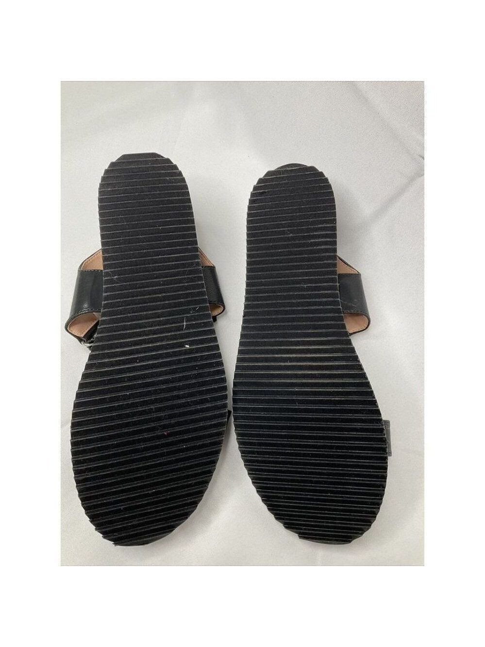NEW Adrienne Vittadini Sport Women Sandals Faux Leather Black White 10M - Picture 7 of 14